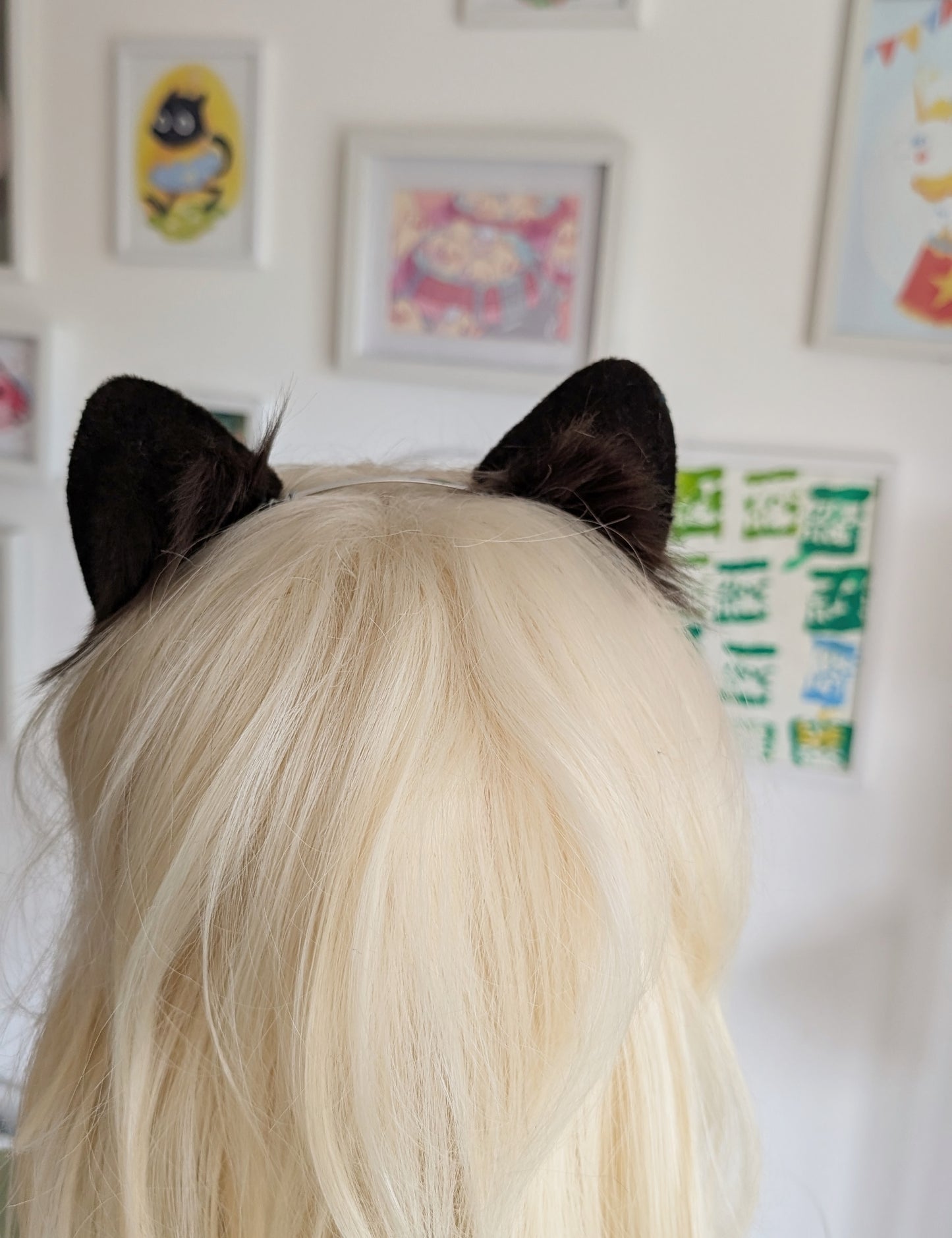 Brown and White Wolf Puppy Ears
