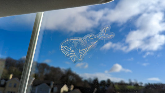 Galaxy Whale Window Sticker | Rainbow Maker | Sun catcher Sticker | Suncatcher