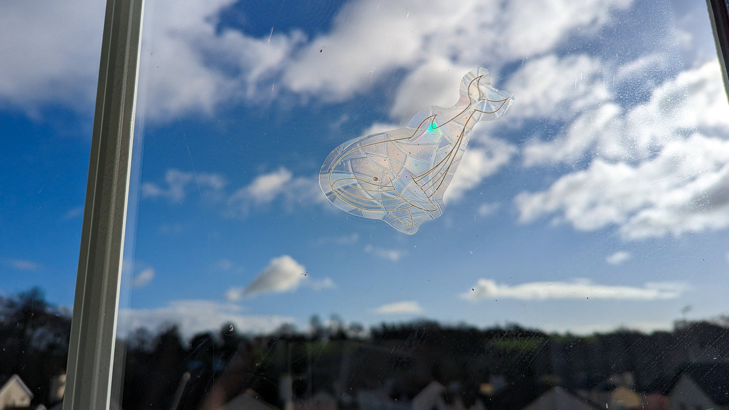 Galaxy Whale Window Sticker | Rainbow Maker | Sun catcher Sticker | Suncatcher